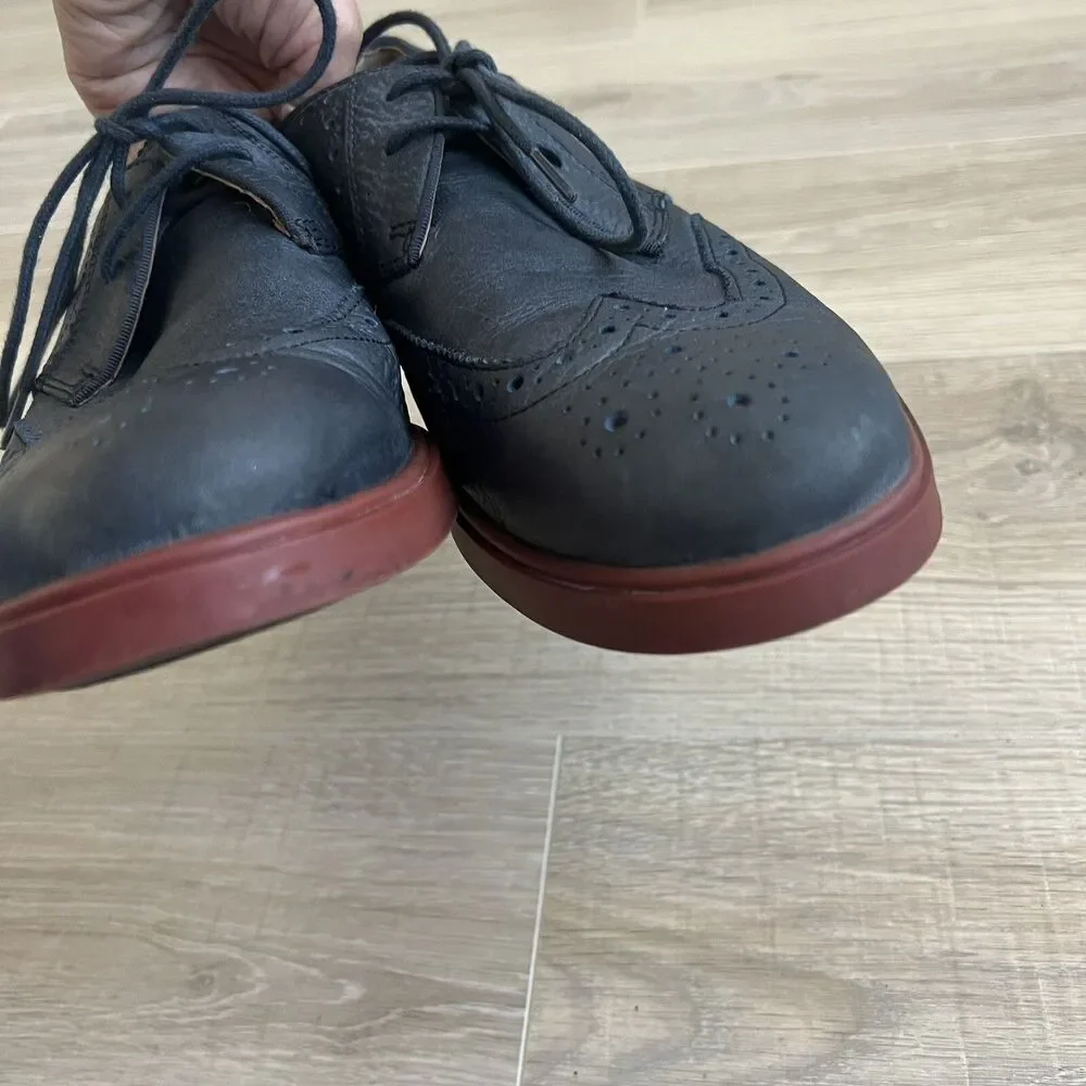 Polo Ralph Lauren Mens ORRICK Blue Suede Leather Wingtip Oxford Shoes Sz 8 D